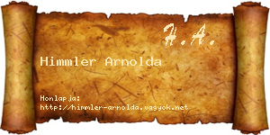 Himmler Arnolda névjegykártya